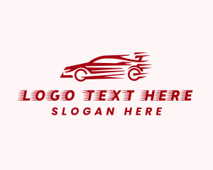 Car - Fast Sports Car Vehicle logo design