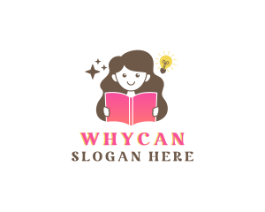 Learning - Girl Learning School logo design