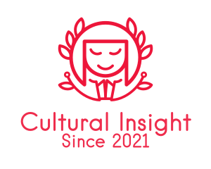 Red Japanese Woman logo design