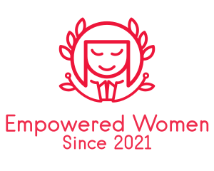 Red Japanese Woman logo design