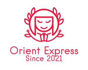 Orient - Red Japanese Woman logo design