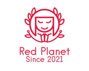 Red Japanese Woman logo design