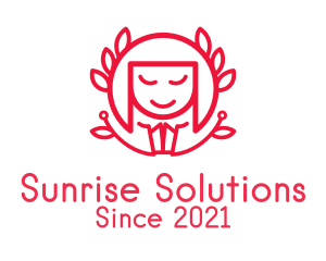 Red Japanese Woman logo design