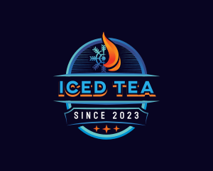 Fire Ice Refrigeration logo design