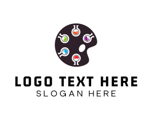 Art - Lab Flask Palette logo design