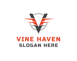 Automotive Modern Wings logo design