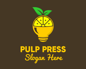 Lemon Pulp Bulb logo design