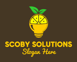 Scoby - Lemon Pulp Bulb logo design