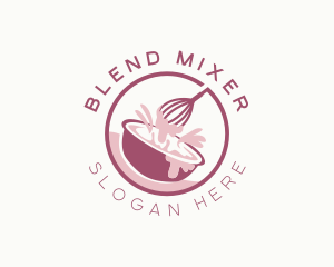 Mixing - Mixing Bowl Whisk Baking logo design