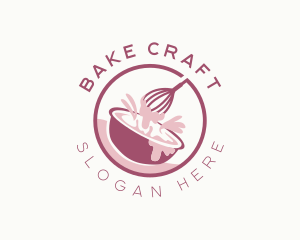 Mixing Bowl Whisk Baking logo design