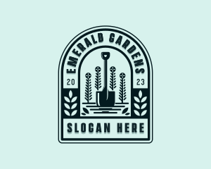 Landscaping Shovel Plant logo design