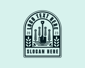 Landscaping Shovel Plant Logo