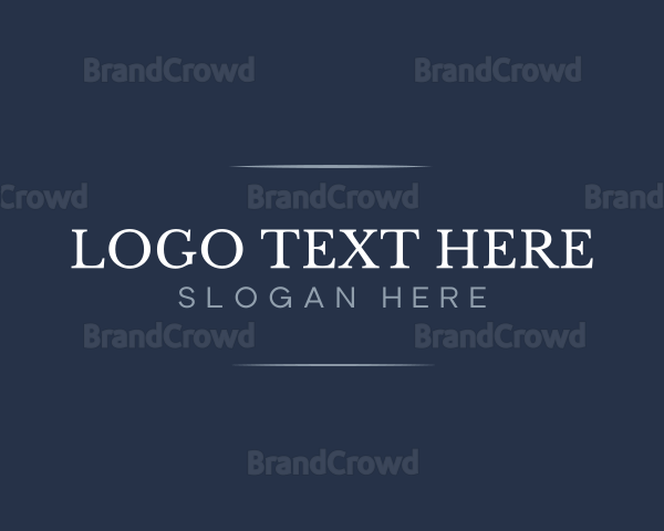 Professional Serif Text Logo