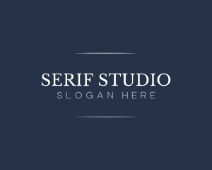 Professional Serif Text logo design