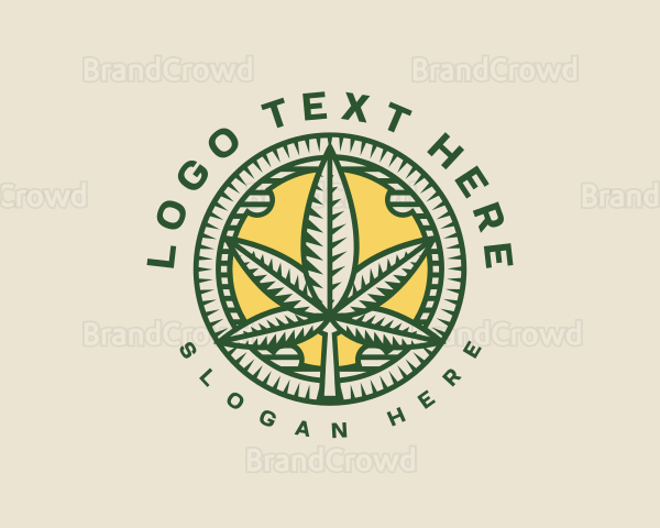 Herbal Marijuana Leaf Logo