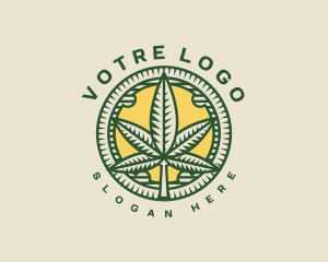 Herbal Marijuana Leaf Logo