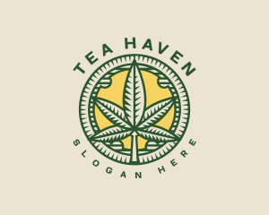 Herbal Marijuana Leaf logo design