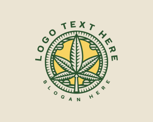 Herbal Marijuana Leaf Logo