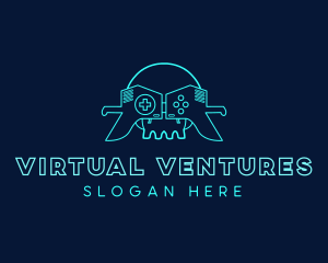 Skull VR Controller  logo design