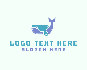 Stationery - Sea Marine Whale logo design