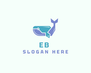 Lazy - Sea Marine Whale logo design