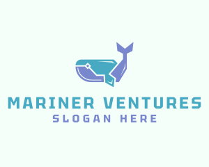 Sea Marine Whale logo design