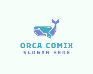 Sea Marine Whale logo design