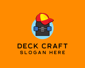 Deck - Retro Skater Boy logo design