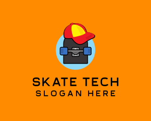 Retro Skater Boy logo design