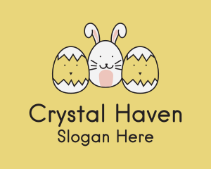 Easter Bunny Chicks  logo design