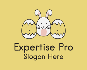 Easter Bunny Chicks  logo design