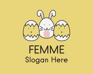 Easter Bunny Chicks  logo design