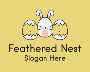 Easter Bunny Chicks  logo design