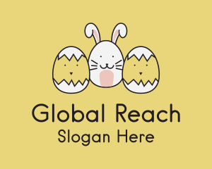 Easter Bunny Chicks  logo design