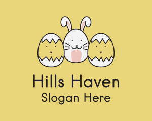 Easter Bunny Chicks  logo design