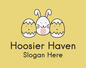 Easter Bunny Chicks  logo design