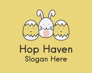 Easter Bunny Chicks  logo design