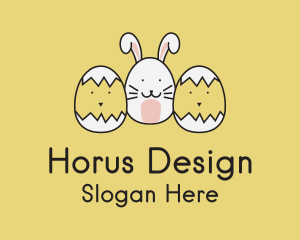 Easter Bunny Chicks  logo design