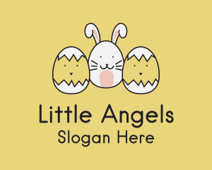 Easter Bunny Chicks  logo design