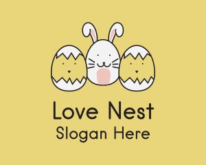 Easter Bunny Chicks  logo design