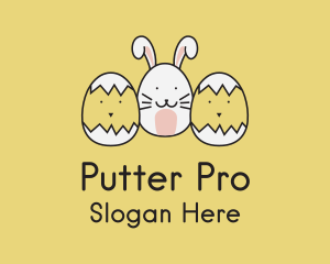 Easter Bunny Chicks  logo design