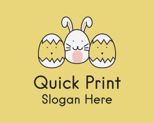 Easter Bunny Chicks  logo design