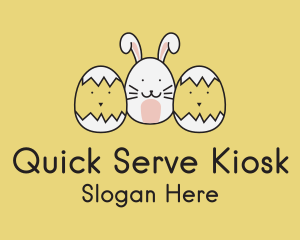 Easter Bunny Chicks  logo design