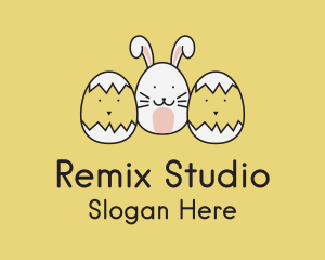 Easter Bunny Chicks  logo design