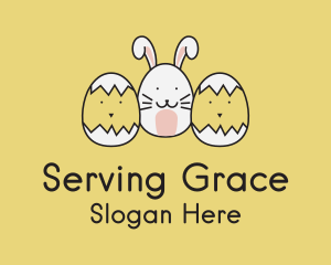 Easter Bunny Chicks  logo design