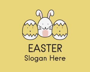 Easter Bunny Chicks  logo design