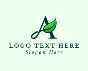 Natural - Organic Cosmetics Spa Letter A logo design