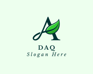 Organic - Organic Cosmetics Spa Letter A logo design