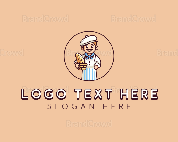 Baguette Bread Bakery Logo