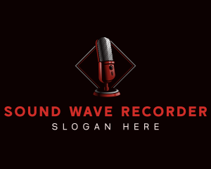 Microphone Record Mic logo design